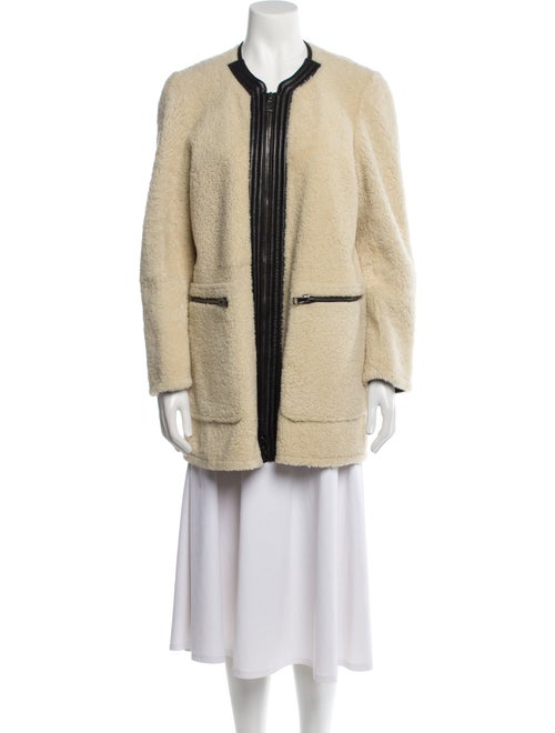 Chloé Virgin Wool Faux Fur Coat