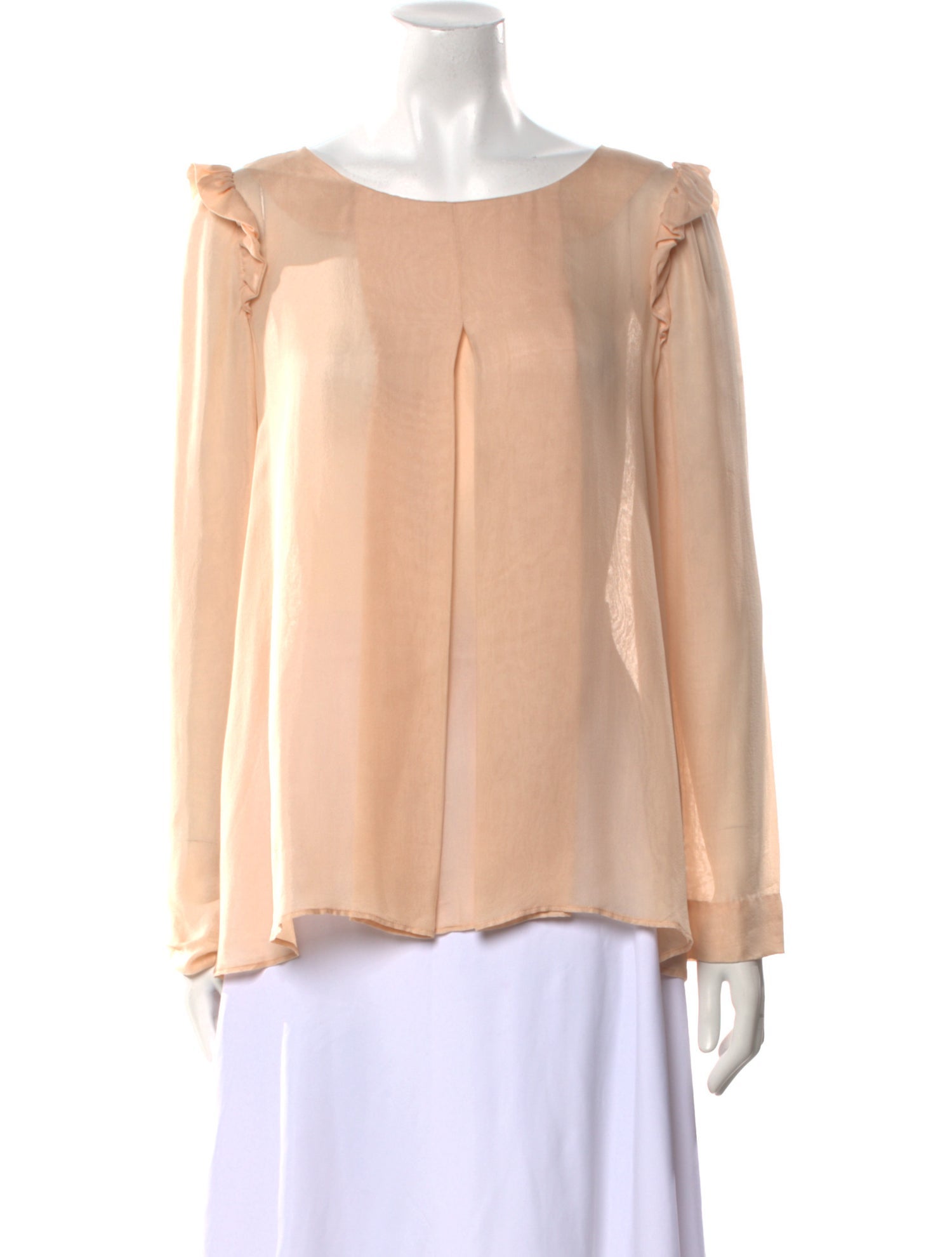 Chloé Silk Scoop Neck Blouse