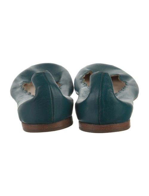 Chloé Leather Scalloped Accent Ballet Flats