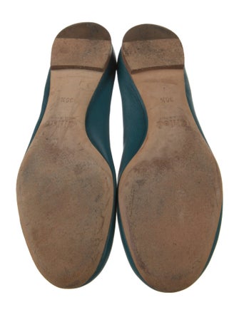 Chloé Leather Scalloped Accent Ballet Flats