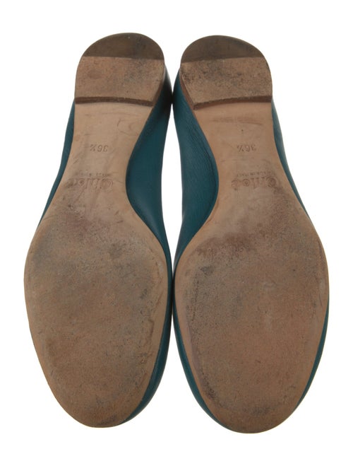 Chloé Leather Scalloped Accent Ballet Flats