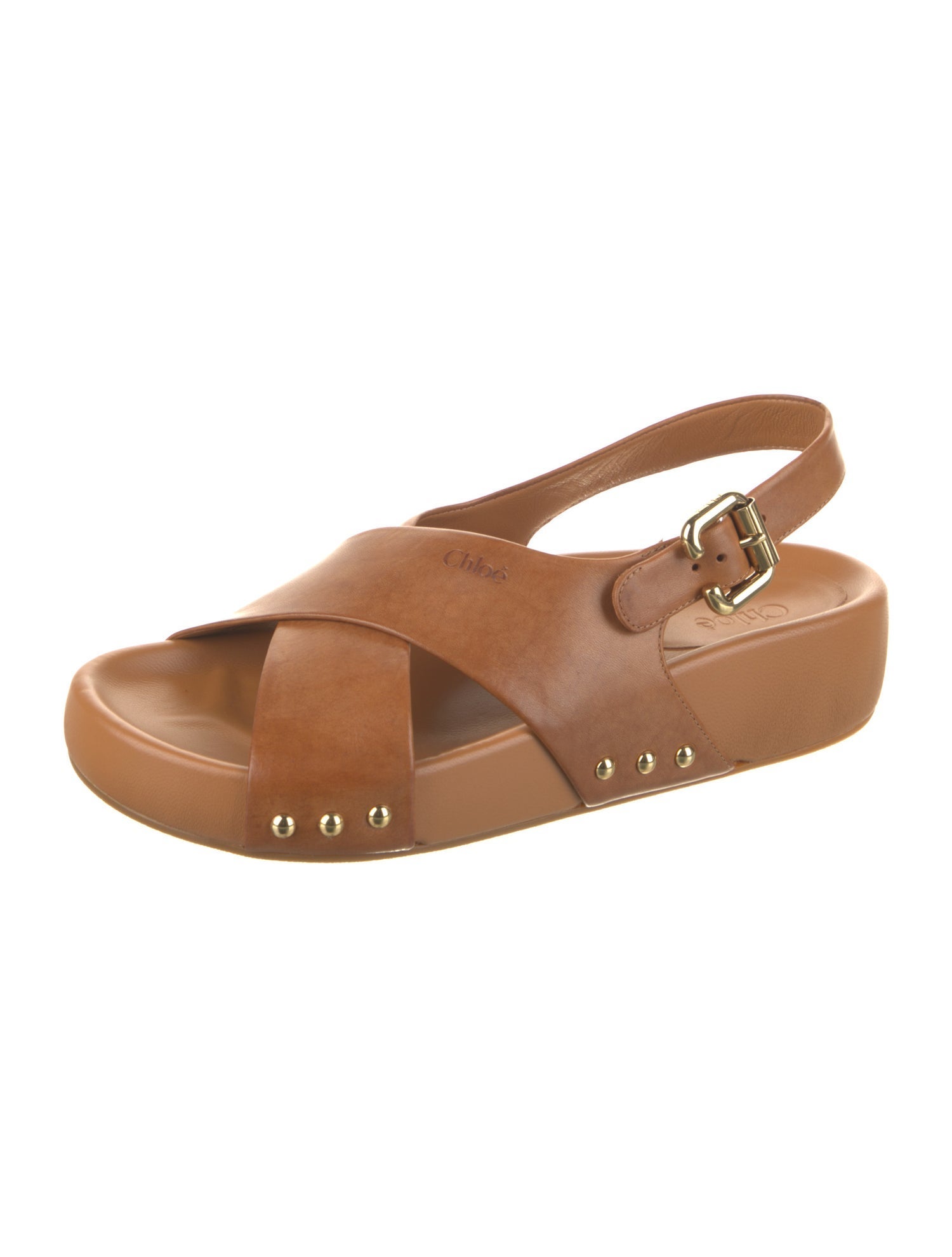 Chloé Leather Slingback Sandals