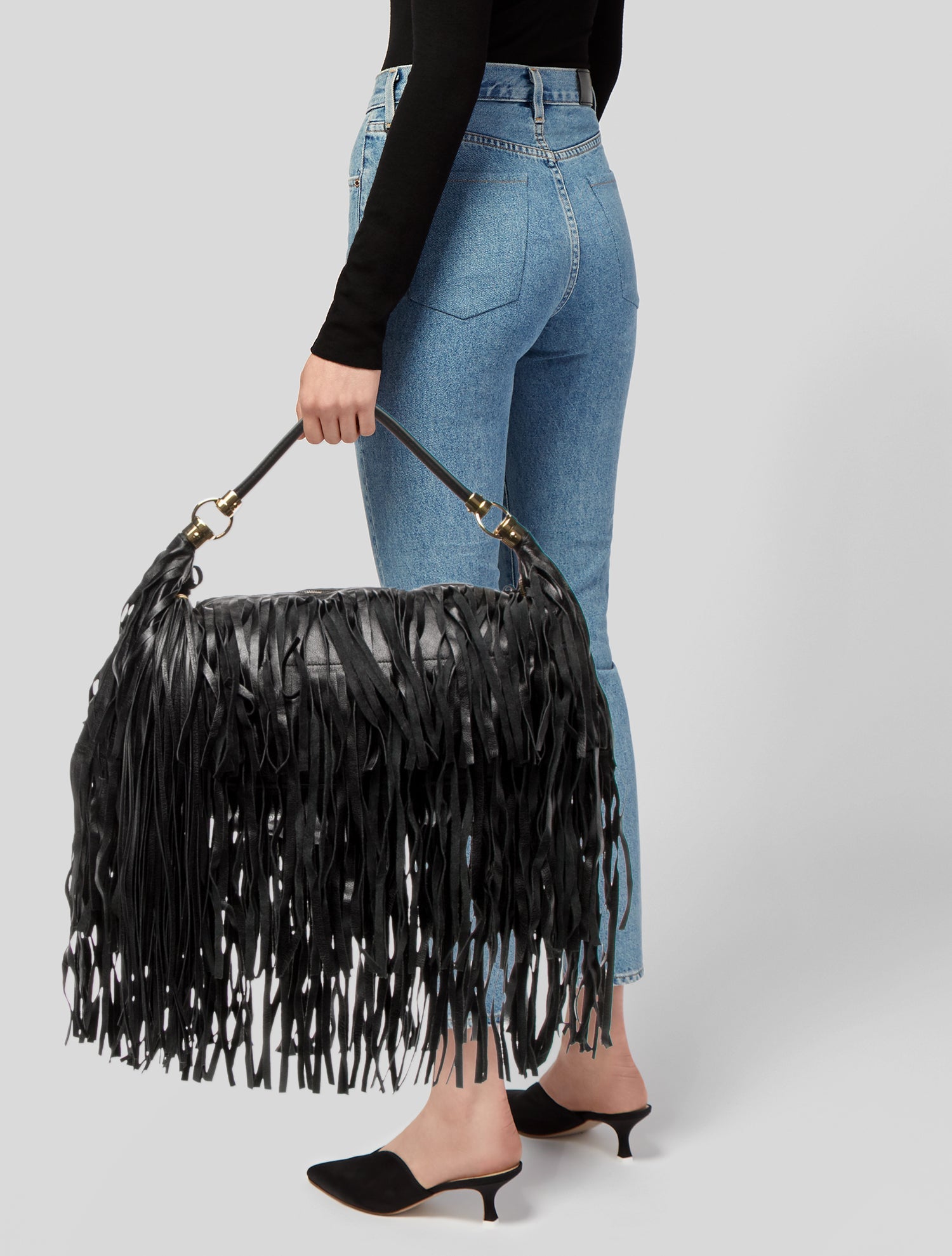 Chloé Leather Fringed Leather Hobo Bag