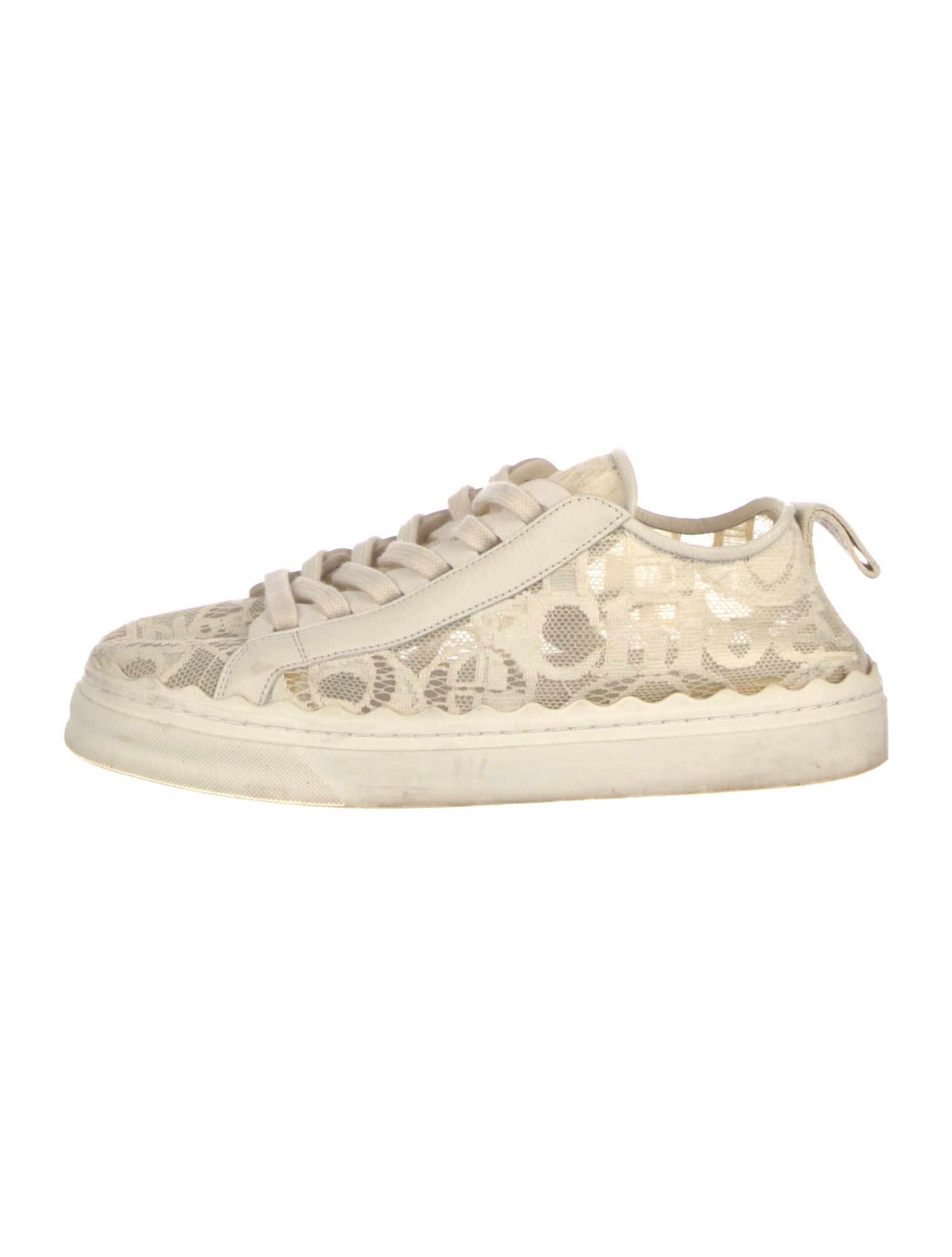 Chloé Lace Lace Trim Embellishment Sneakers