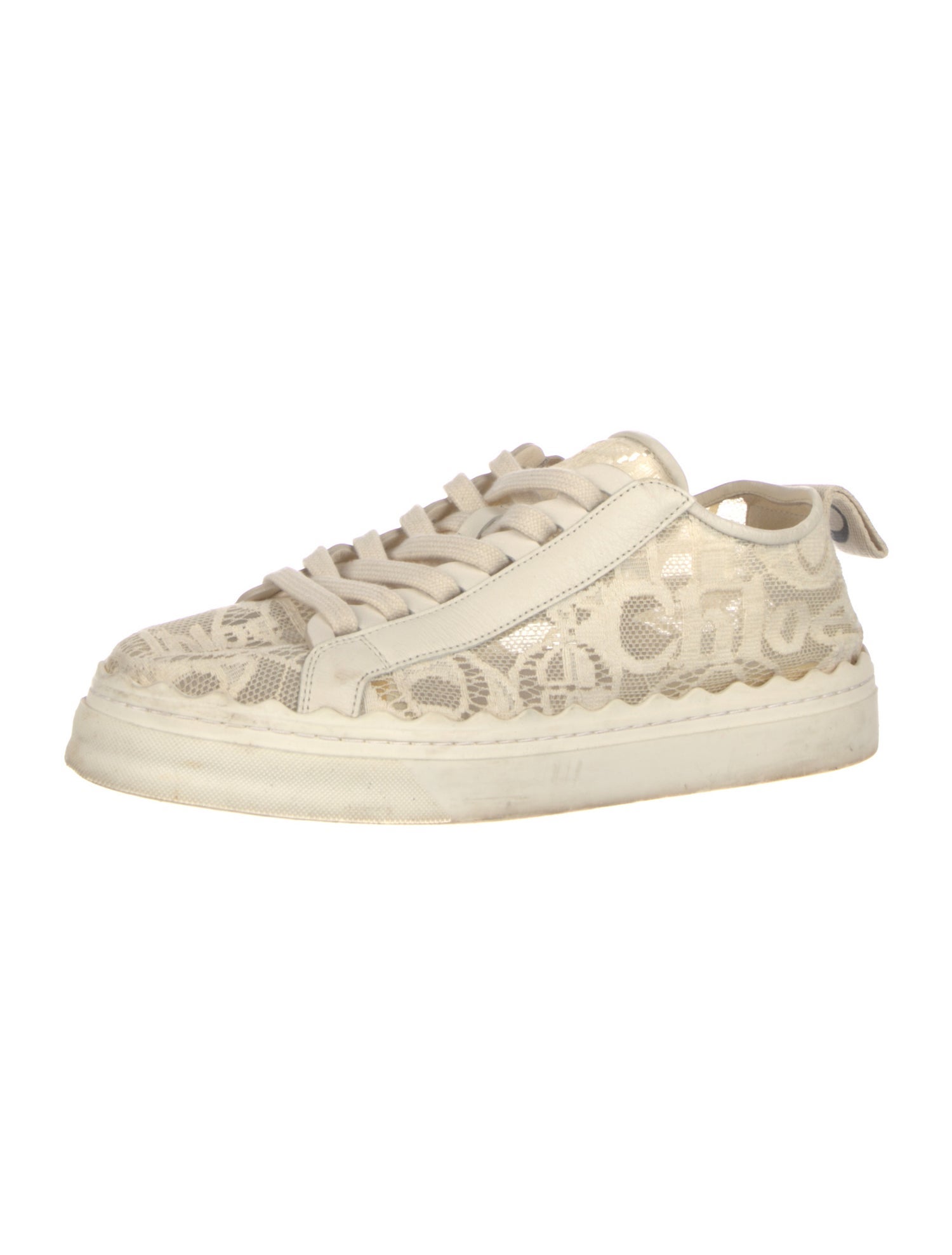 Chloé Lace Lace Trim Embellishment Sneakers