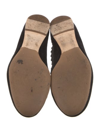 Chloé Suede Scalloped Accent Ballet Flats