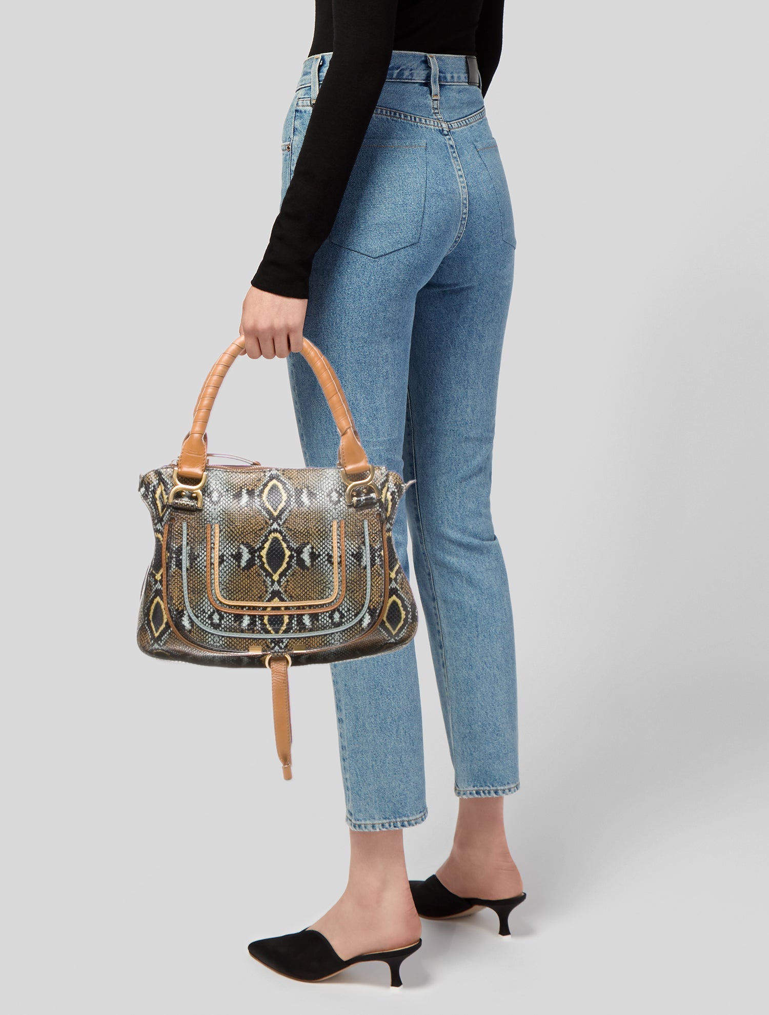 Chloé Embossed Leather Marcie Medium