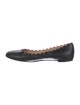 Chloé Leather Scalloped Accent Ballet Flats
