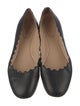 Chloé Leather Scalloped Accent Ballet Flats