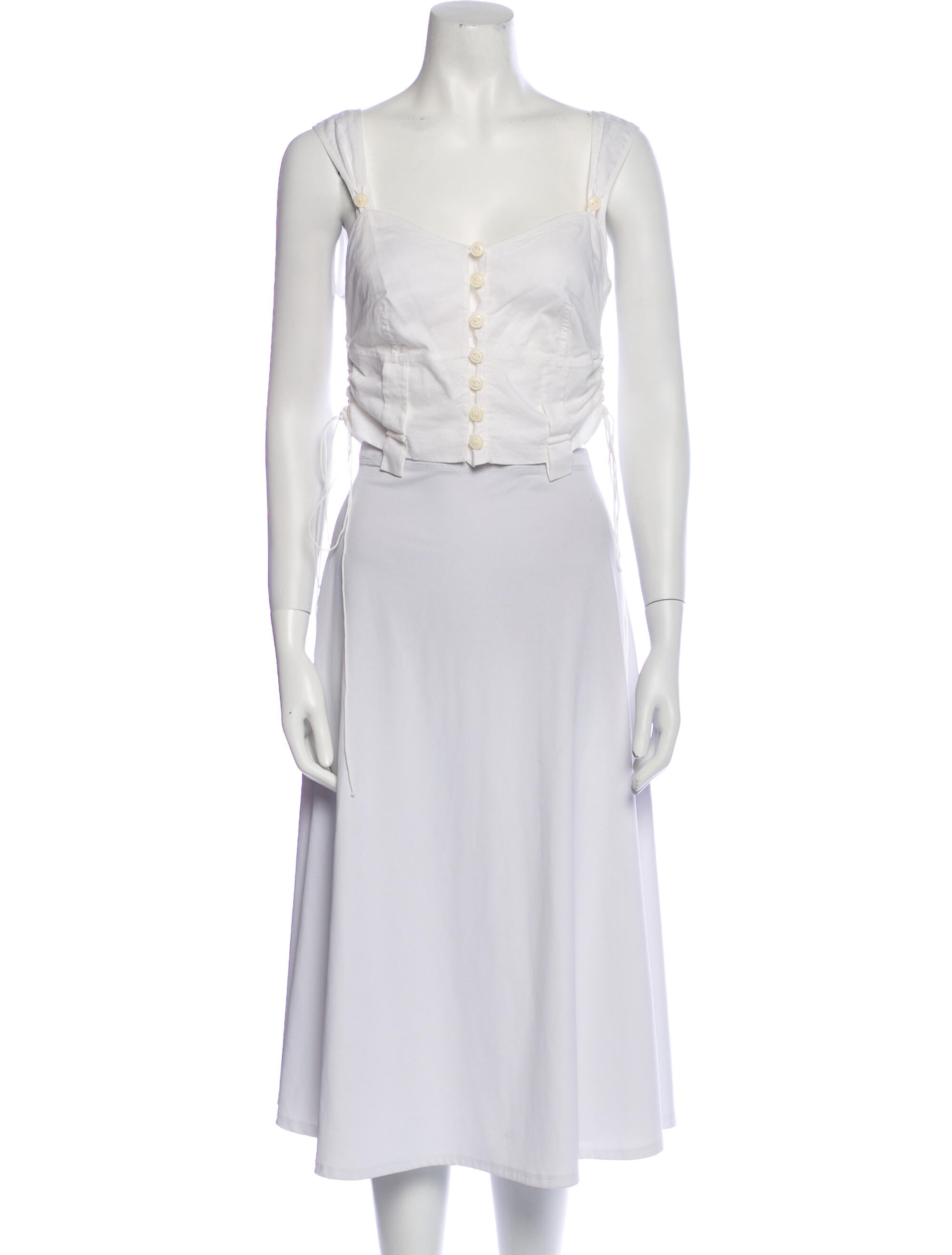 Chloé Square Neckline Sleeveless Crop Top