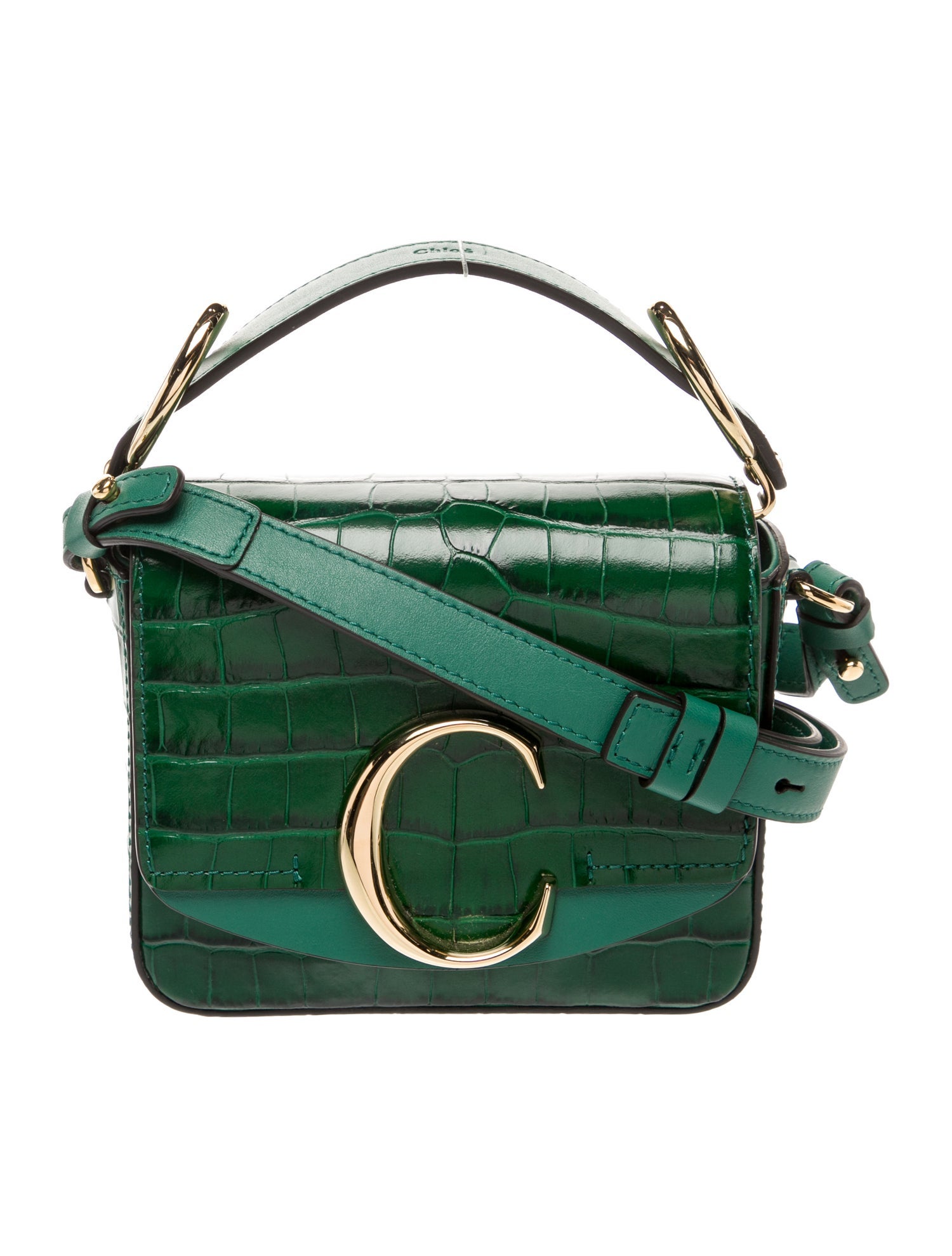 Chloé Embossed Leather C Crossbody Bag Mini