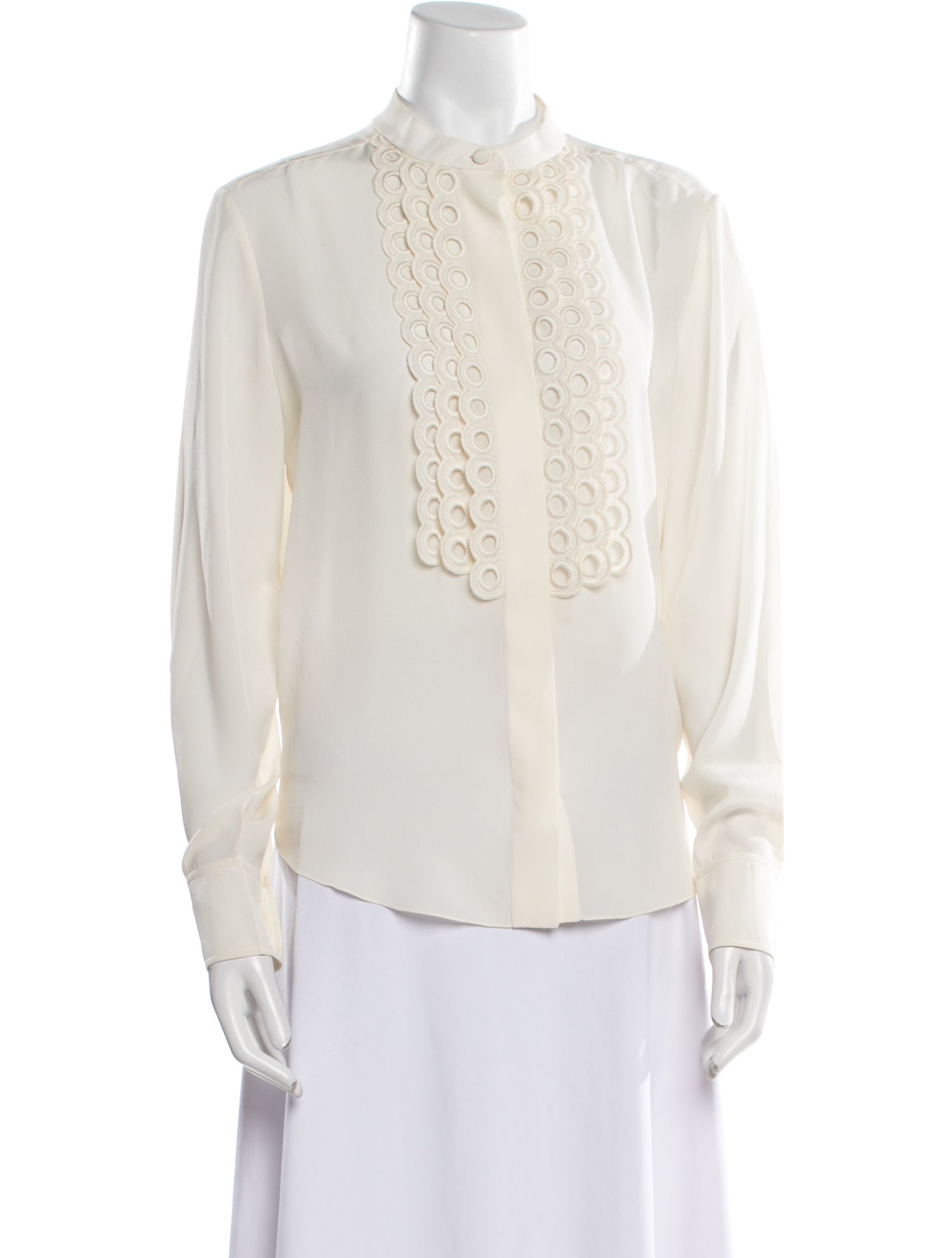 Chloé Silk Crew Neck Blouse