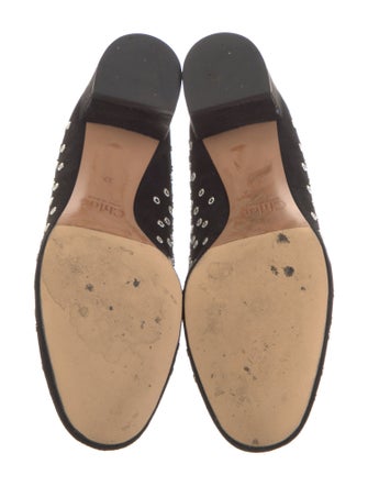Chloé Suede Colorblock Pattern Pumps