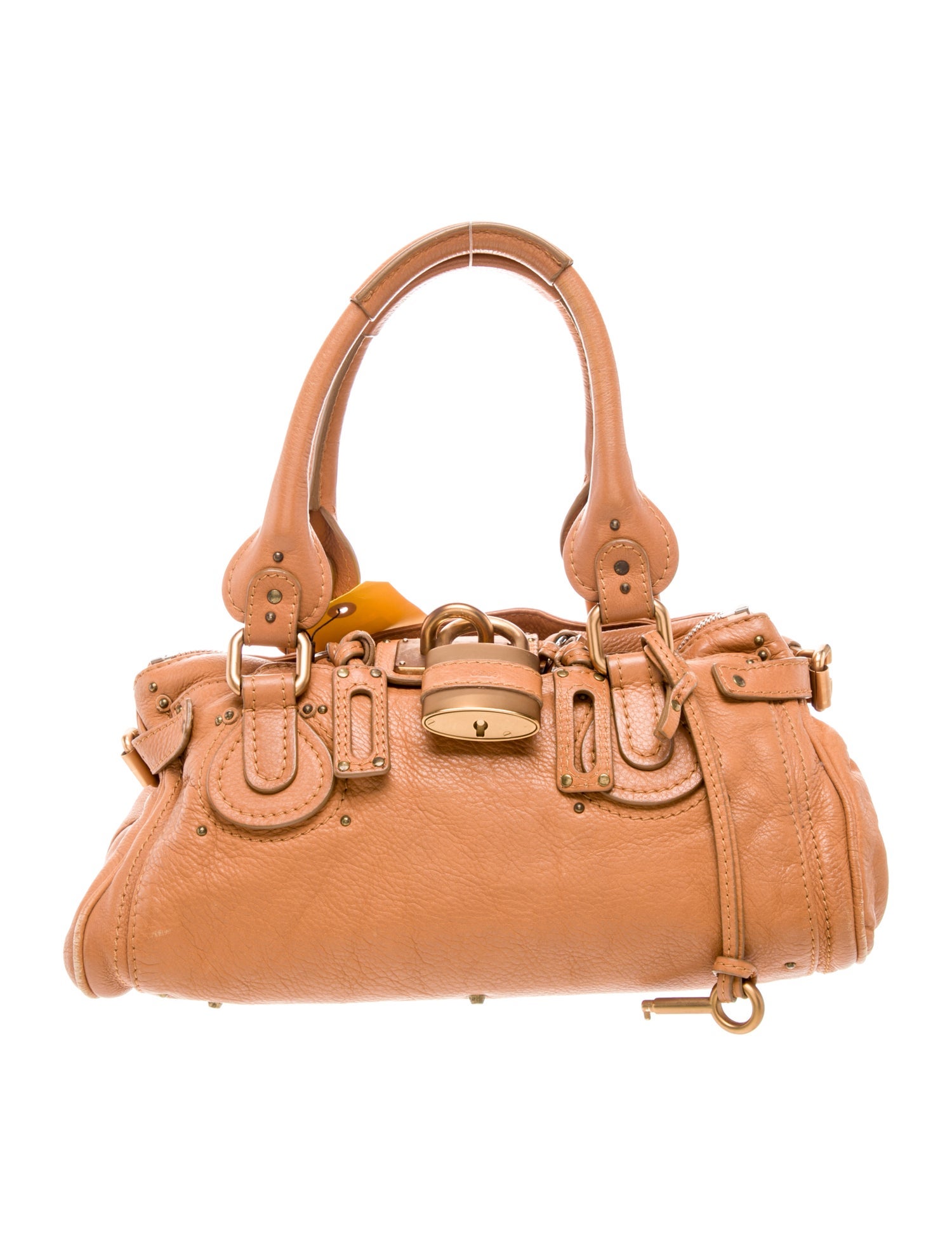 Chloé Leather Paddington Padlock Shoulder Bag in Leather
