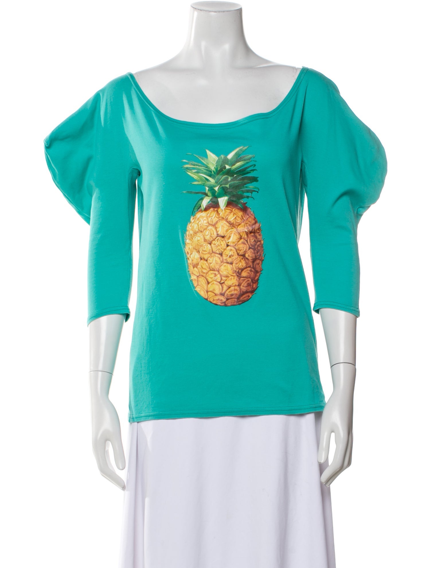 Chloé Graphic Print Bateau Neckline T-Shirt