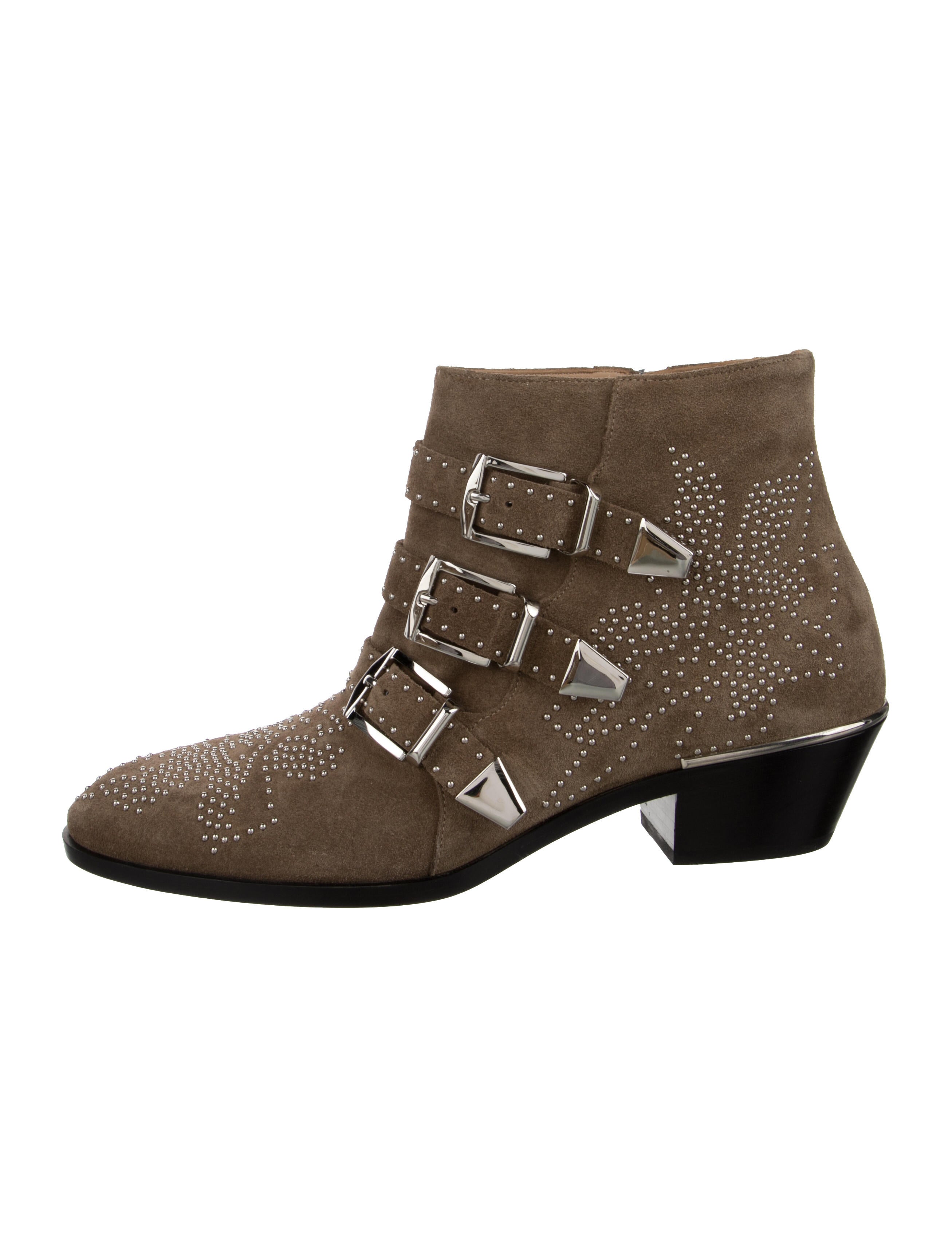 Chloé Suede Studded Accents Lace-Up Boots w/ Tags