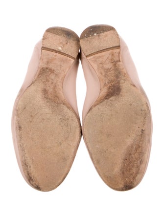 Chloé Leather Scalloped Accent Ballet Flats