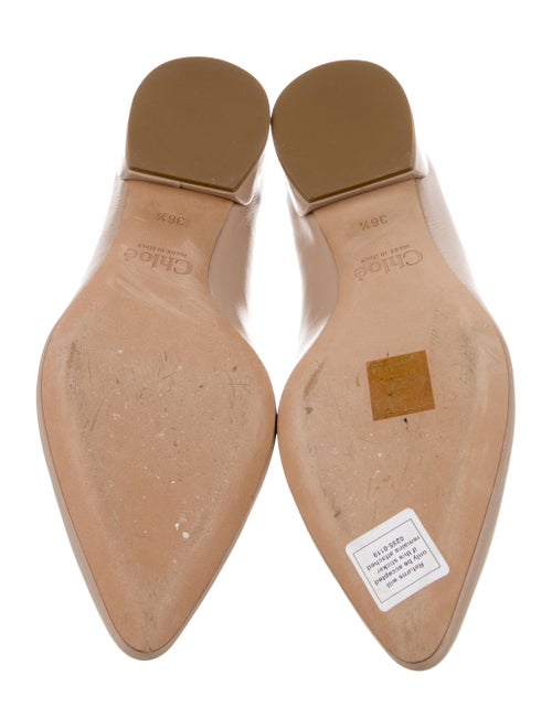 Chloé Patent Leather Scalloped Accent Ballet Flats