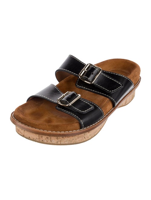 Chloé Leather Colorblock Pattern Slides