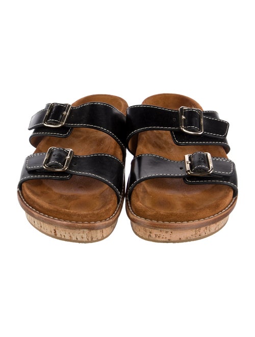 Chloé Leather Colorblock Pattern Slides