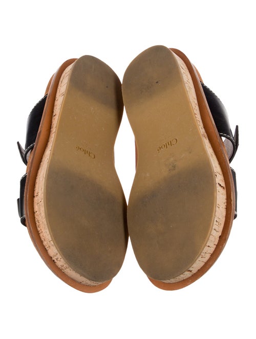 Chloé Leather Colorblock Pattern Slides