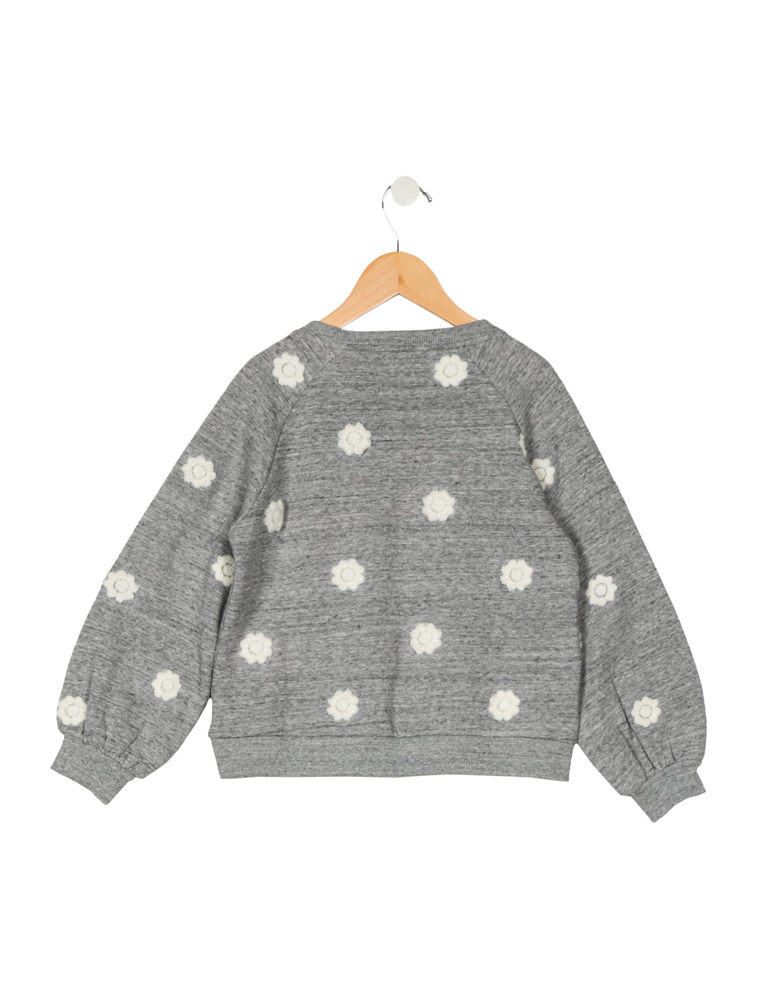 Chloé toddler girls grey and white sweater