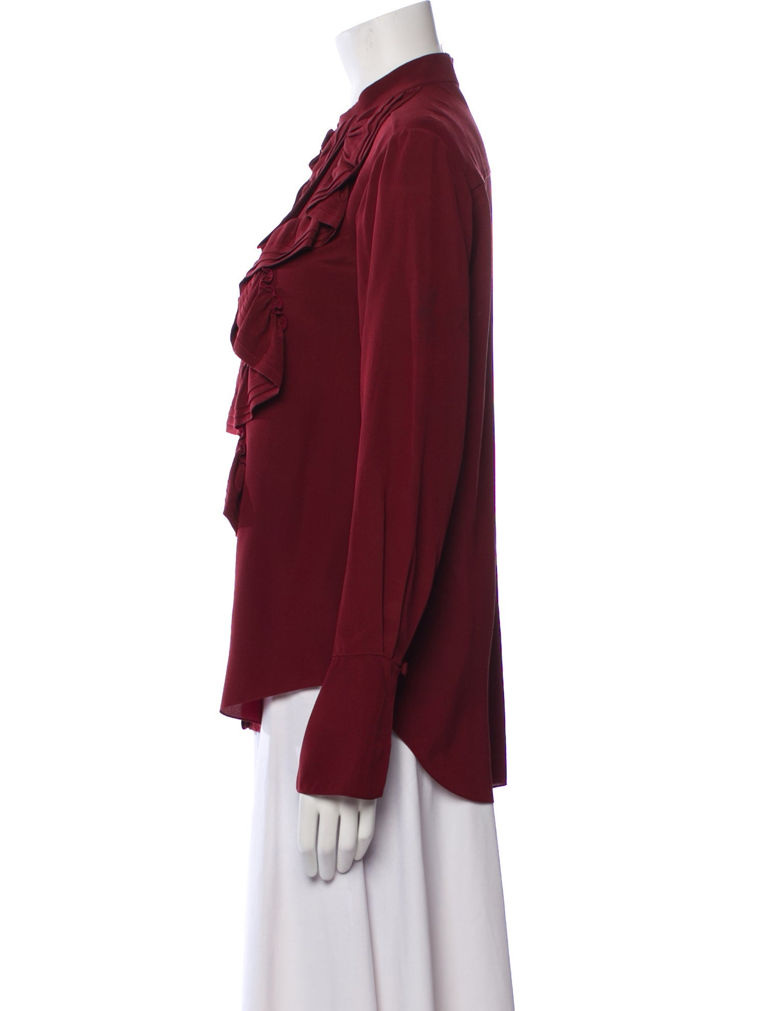 Chloé Silk Mock Neck Blouse