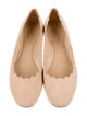 Chloé Suede Scalloped Accent Ballet Flats