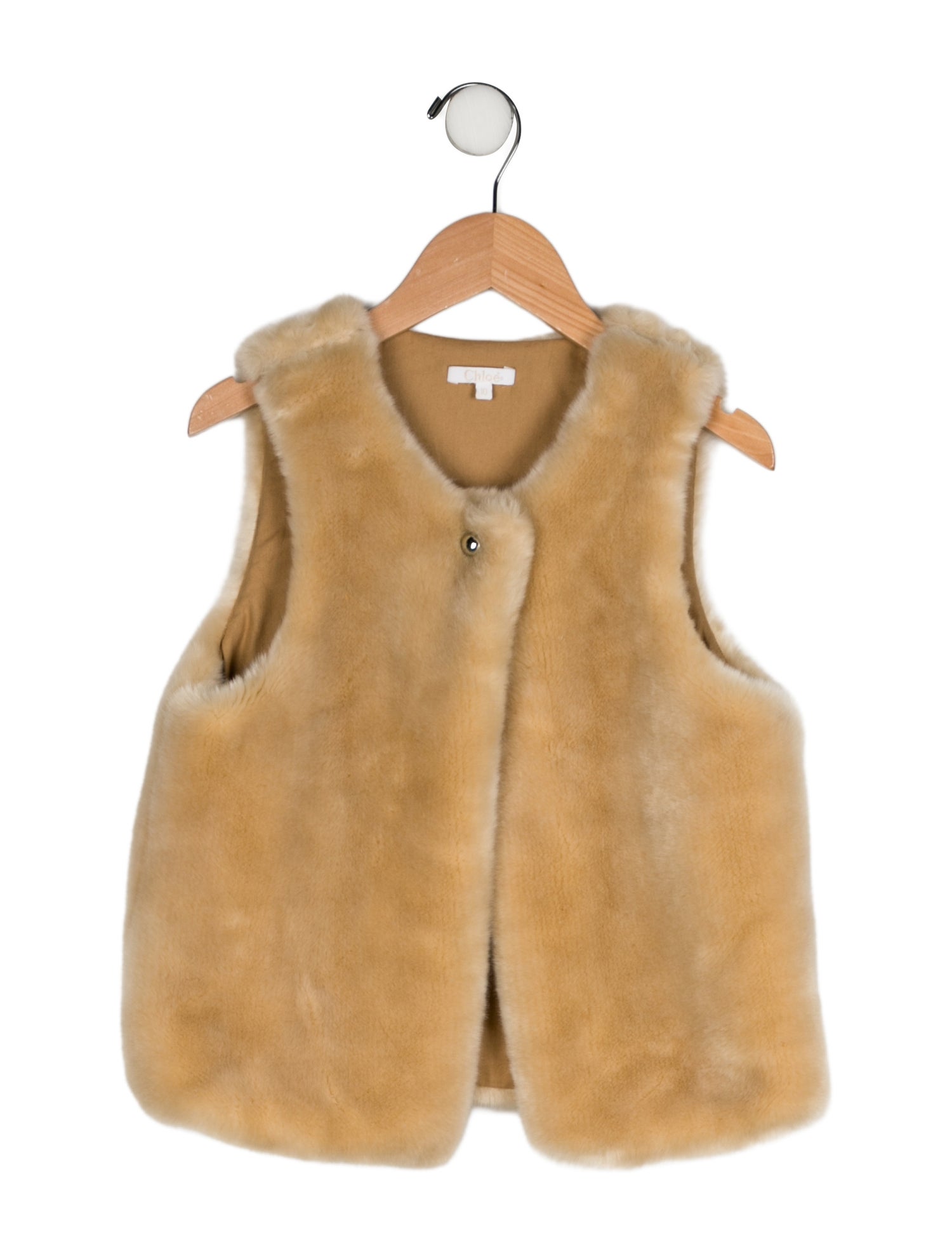 Chloé Girls Faux Fur Vest