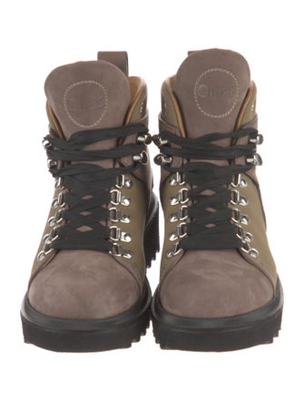 Chloé Suede Combat Boots