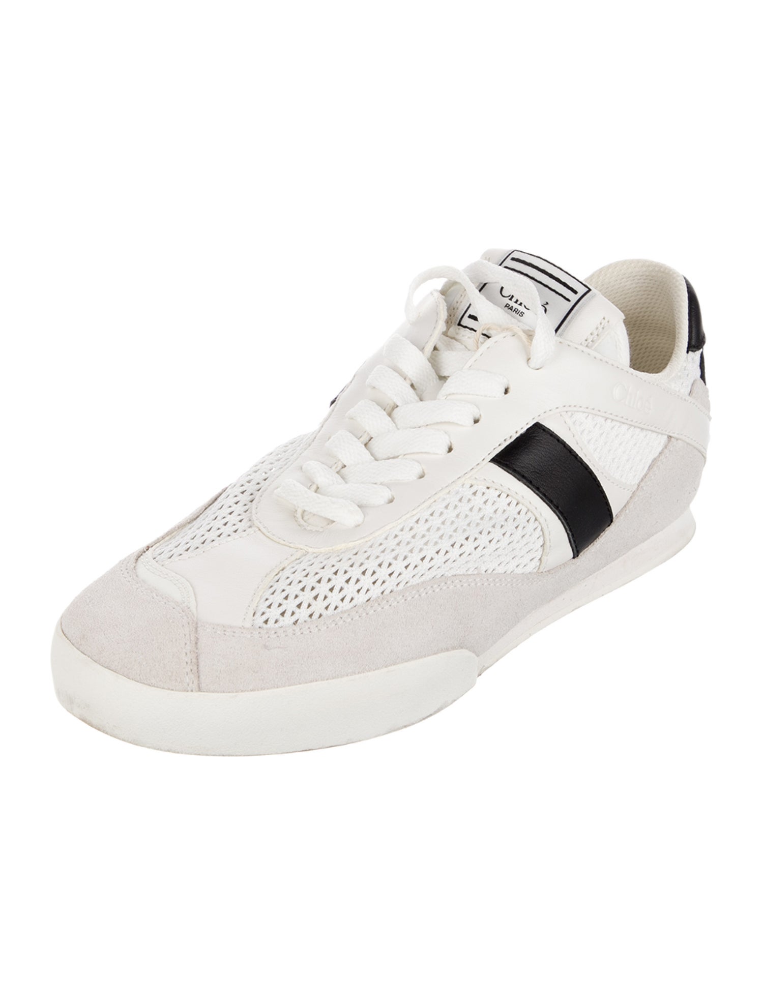 Chloé Mesh Embroidered Accent Sneakers