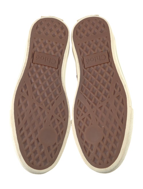 Chloé Suede Scalloped Accent Sneakers