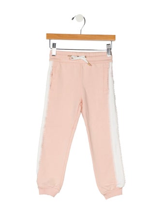Chloé infant girls' pink and white sweatpants