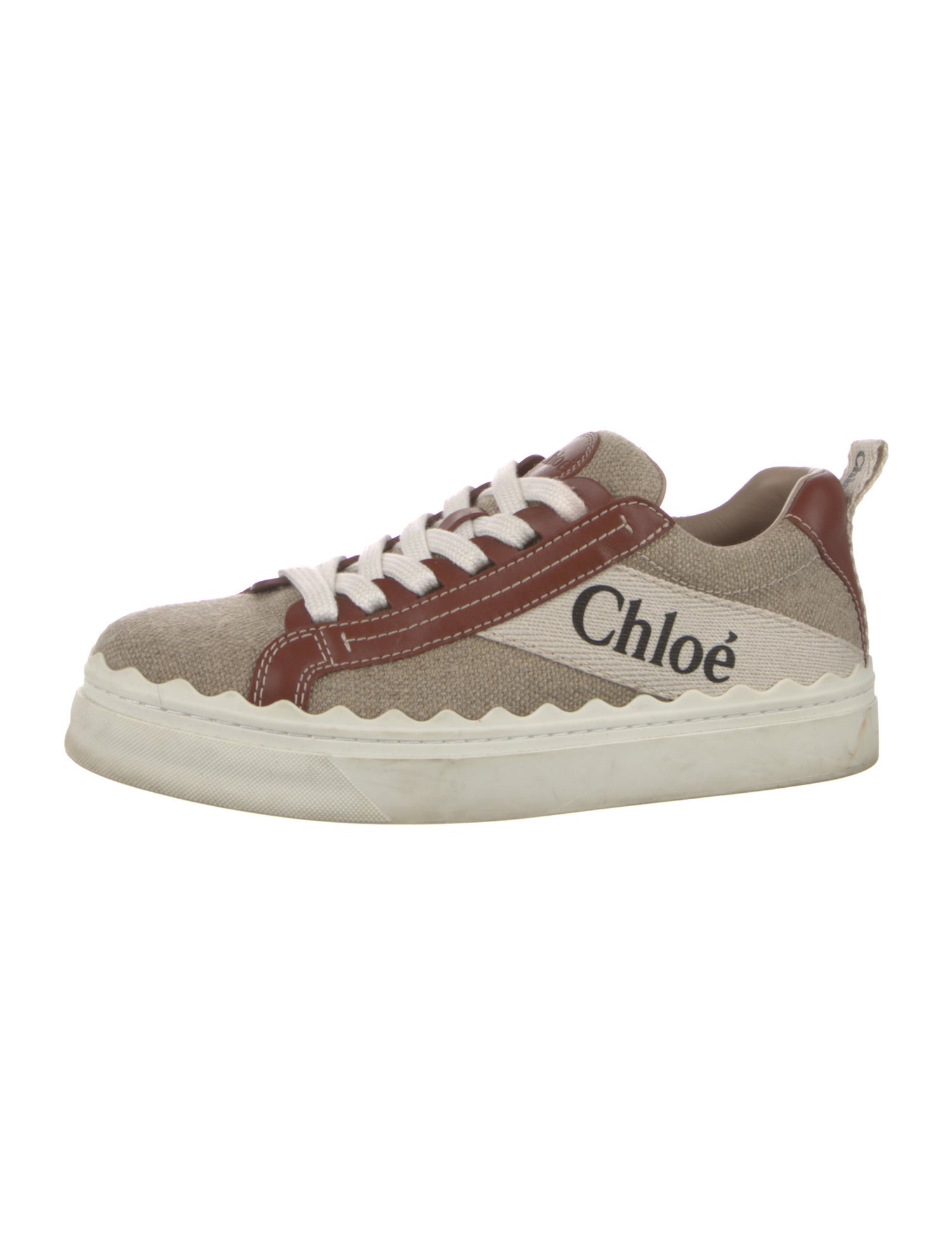 Chloé Canvas Graphic Print Sneakers