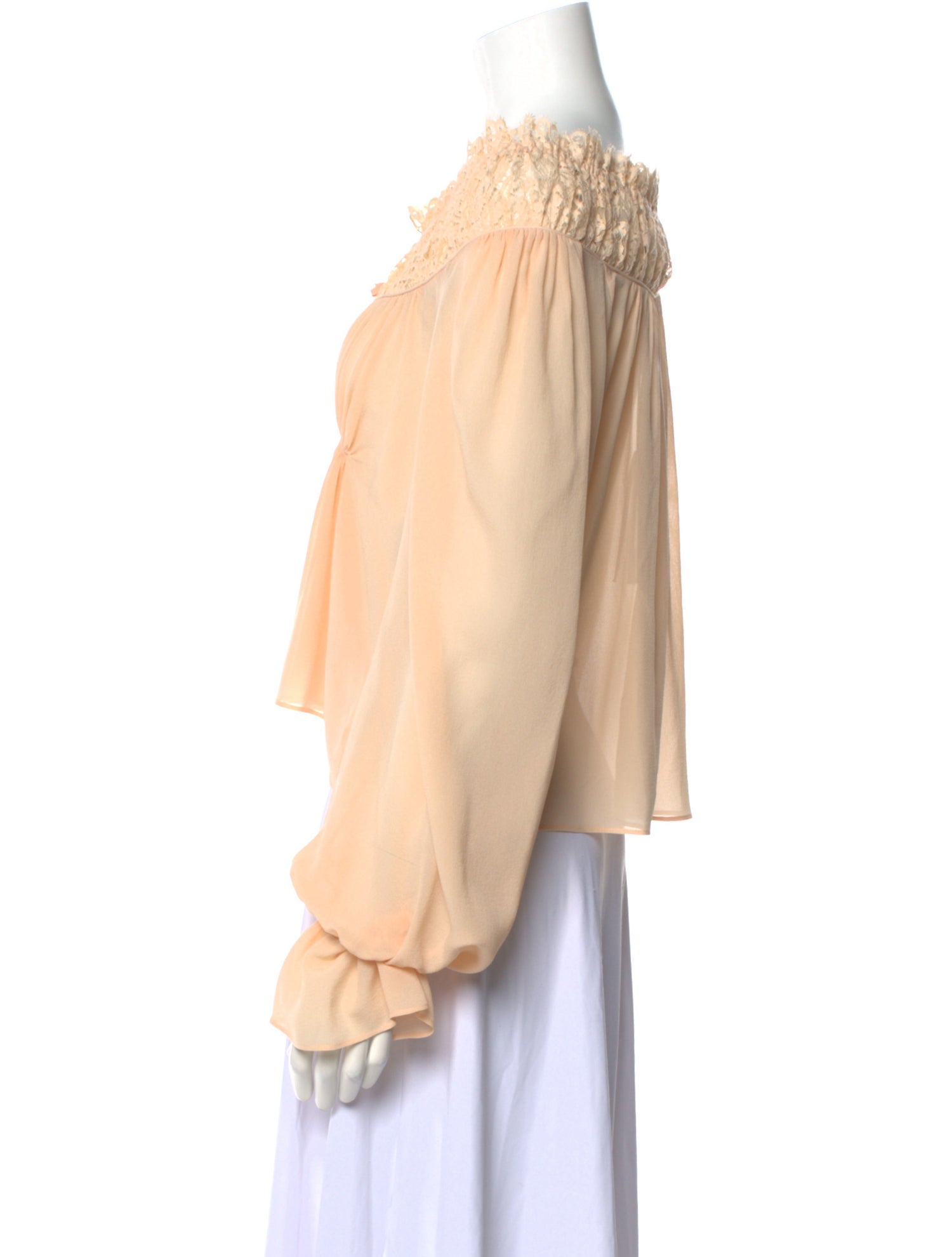 Chloé Silk Off-The-Shoulder Blouse w/ Tags