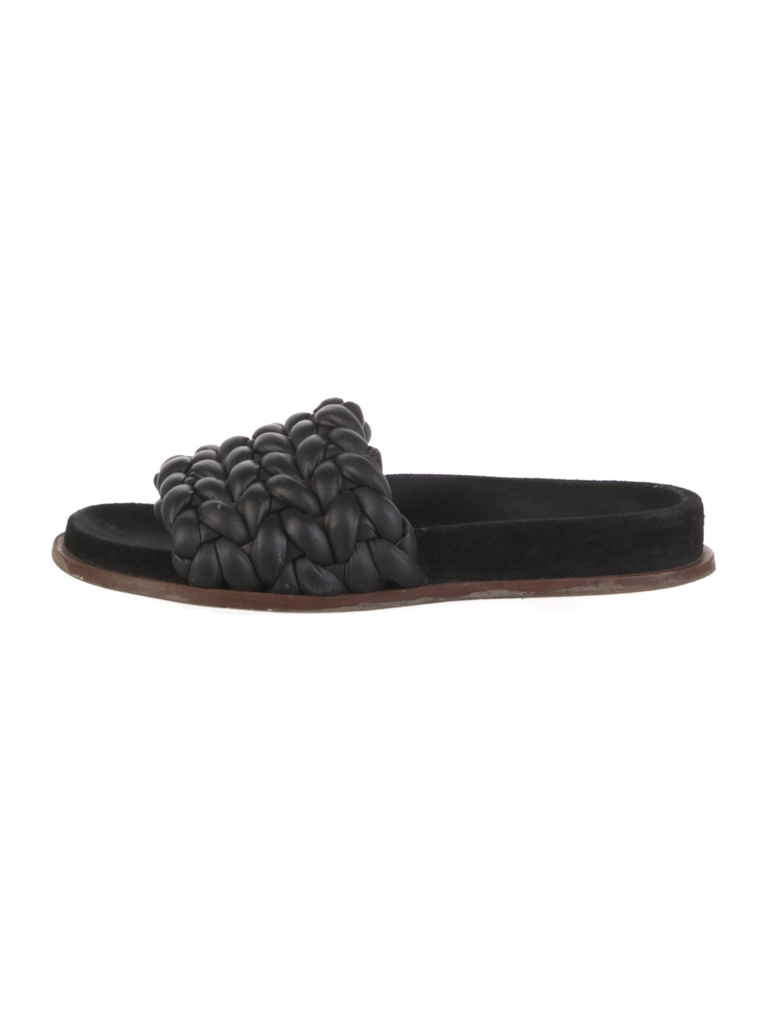 Chloé Leather Braided Accents Slides