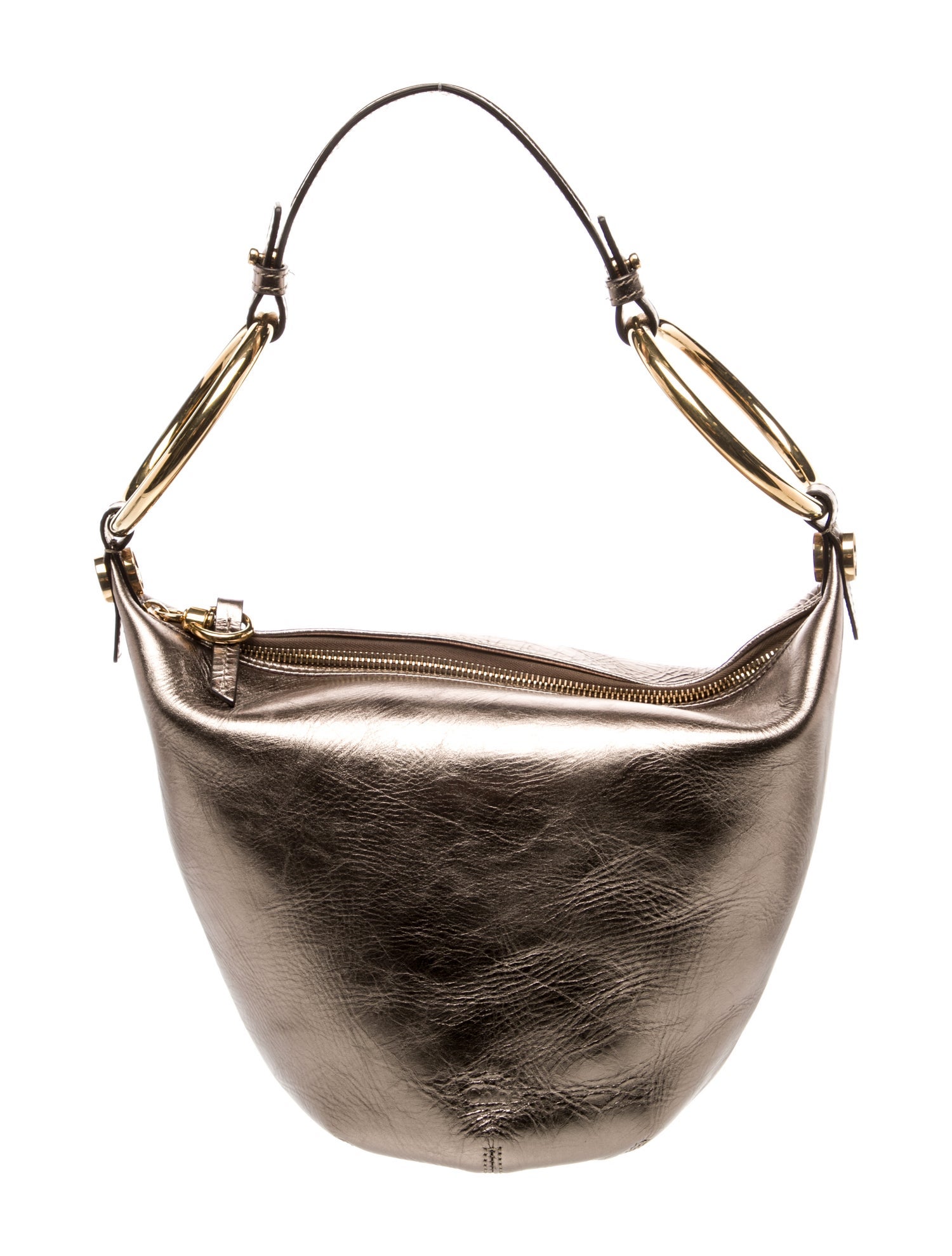 Chloé Leather Chloe Bracelet Metallic Leather Shoulder bag Small