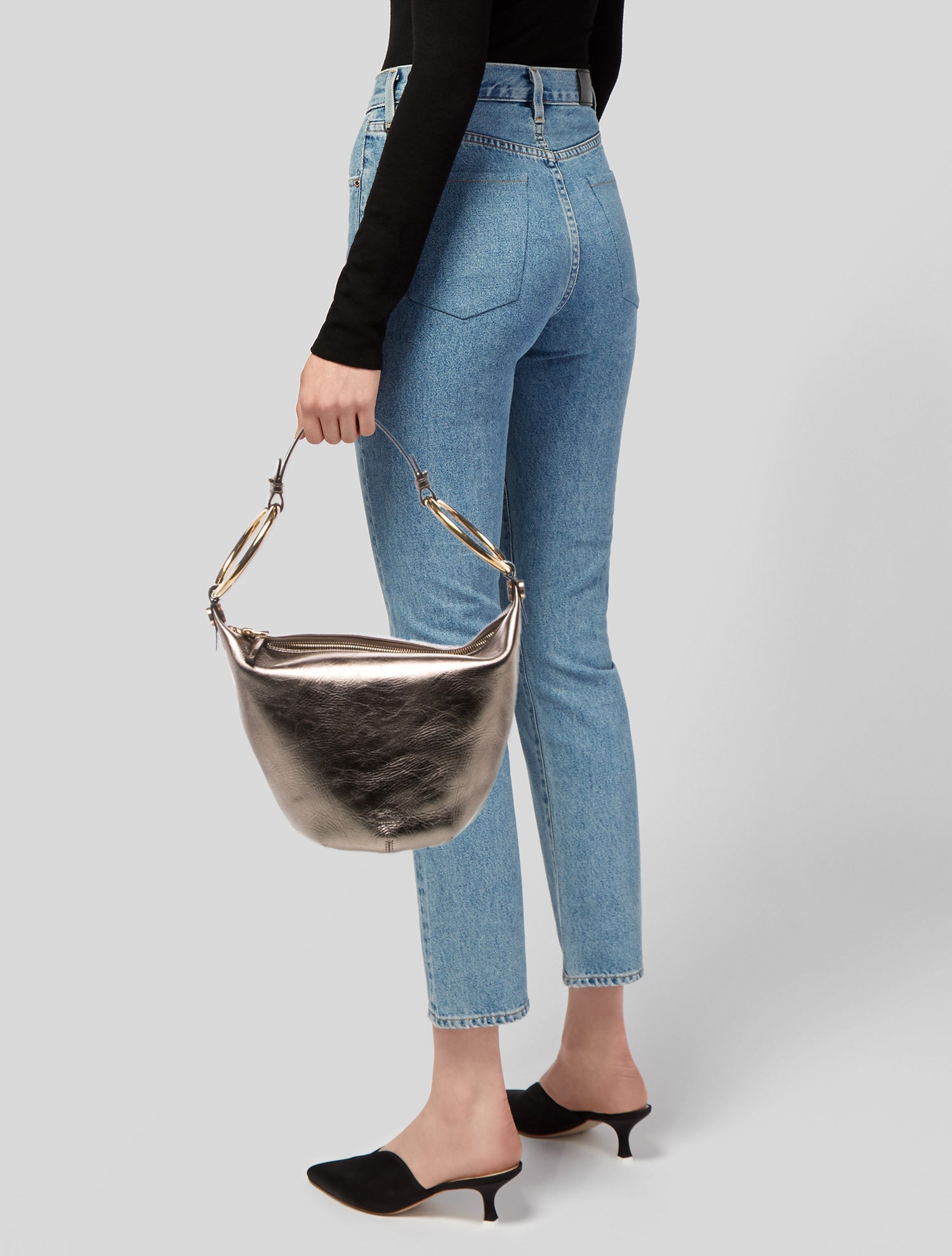 Chloé Leather Chloe Bracelet Metallic Leather Shoulder bag Small