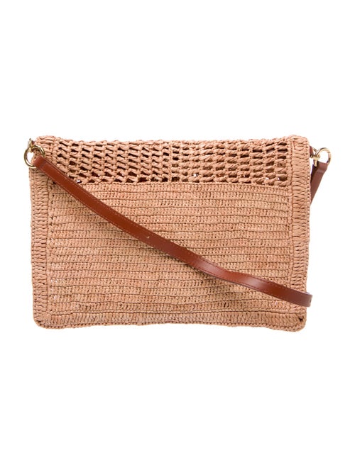 Chloé Raffia Summer Banana flat pouch