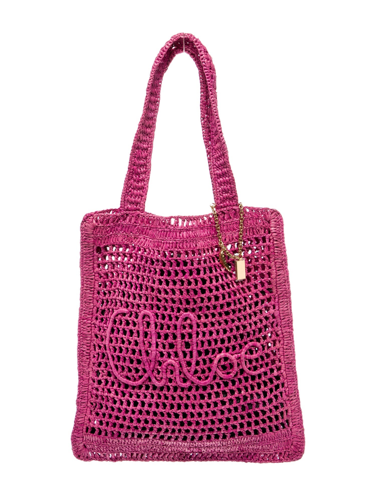 Chloé Raffia Summer Banana Tote Bag