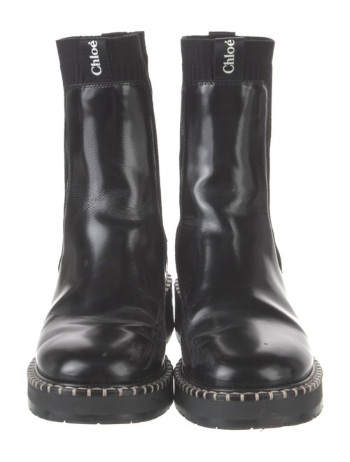 Chloé Leather Whipstitch Trim Chelsea Boots