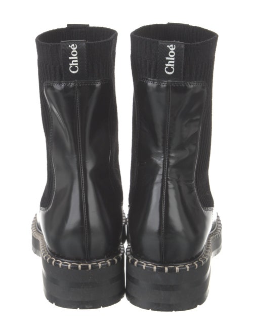 Chloé Leather Whipstitch Trim Chelsea Boots