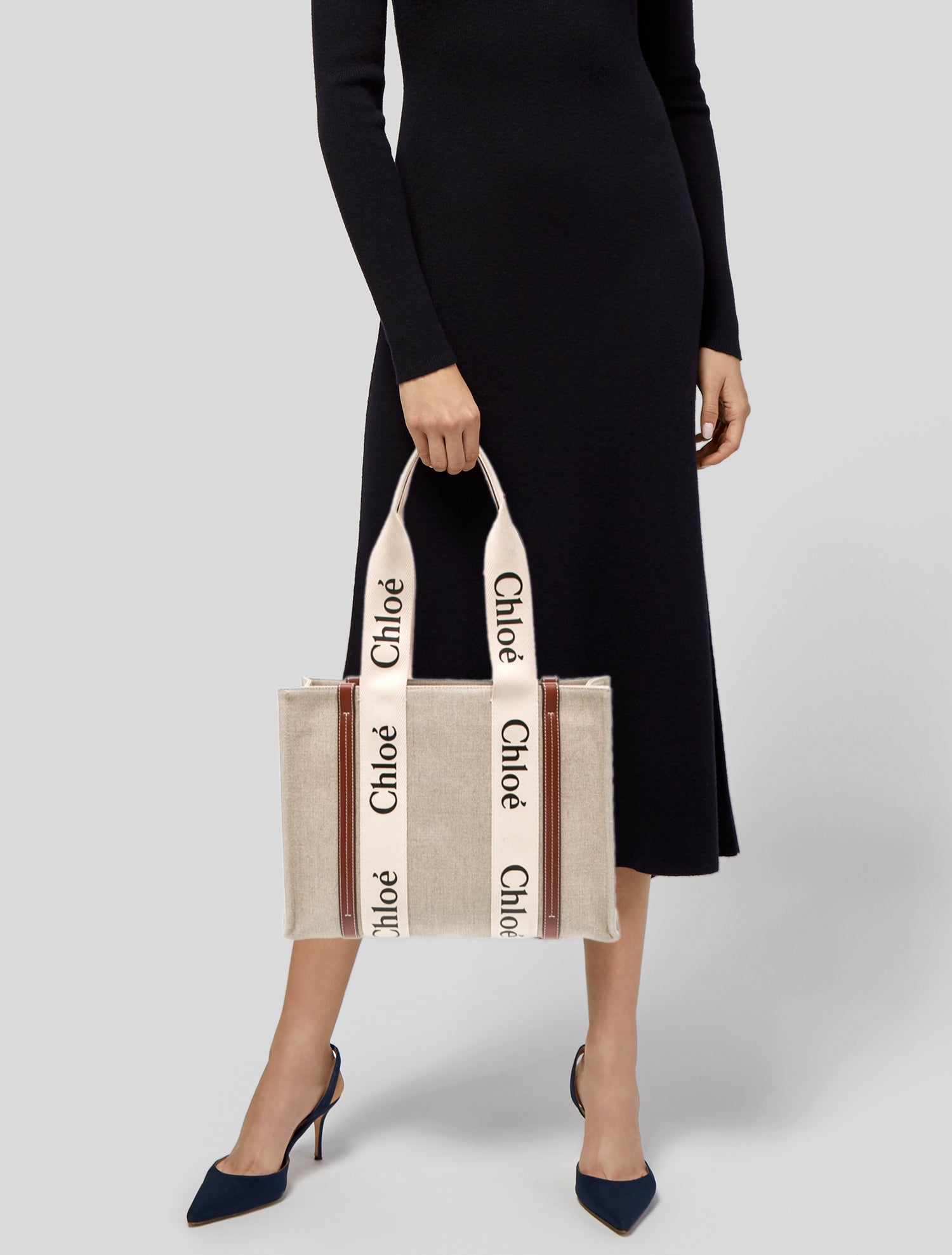 Chloé Canvas Chloe Woody Medium