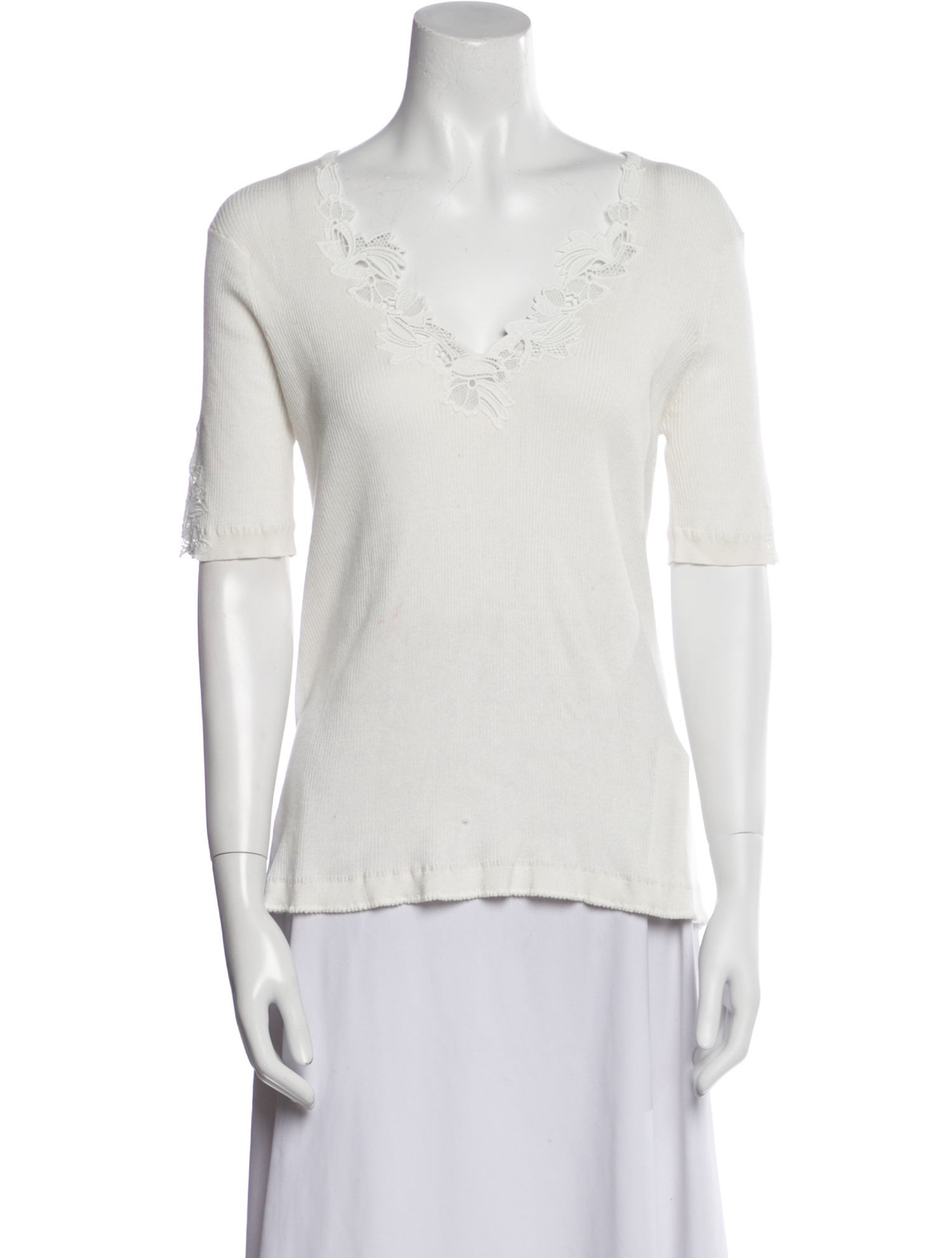 Chloé V-Neck Short Sleeve T-Shirt