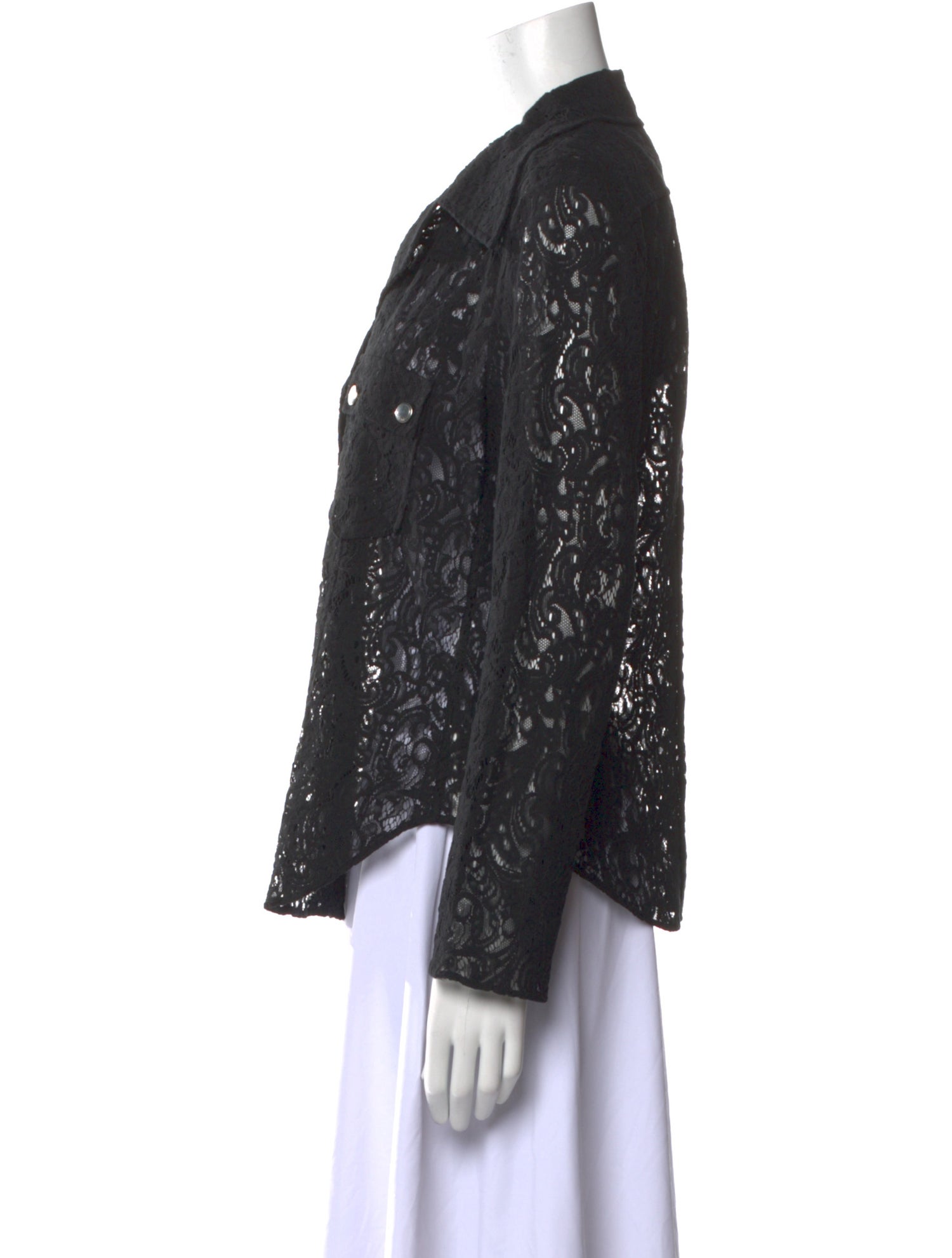 Chloé Lace Pattern Long Sleeve Button-Up Top w/ Tags