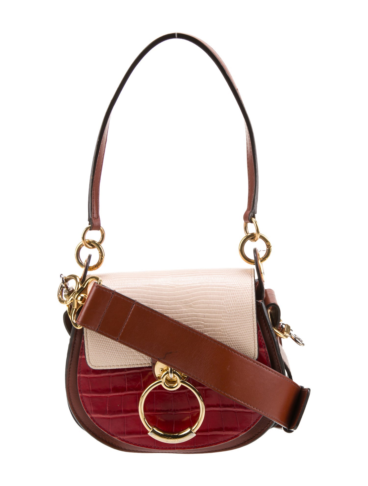 Chloé Embossed Leather Shoulder Bag