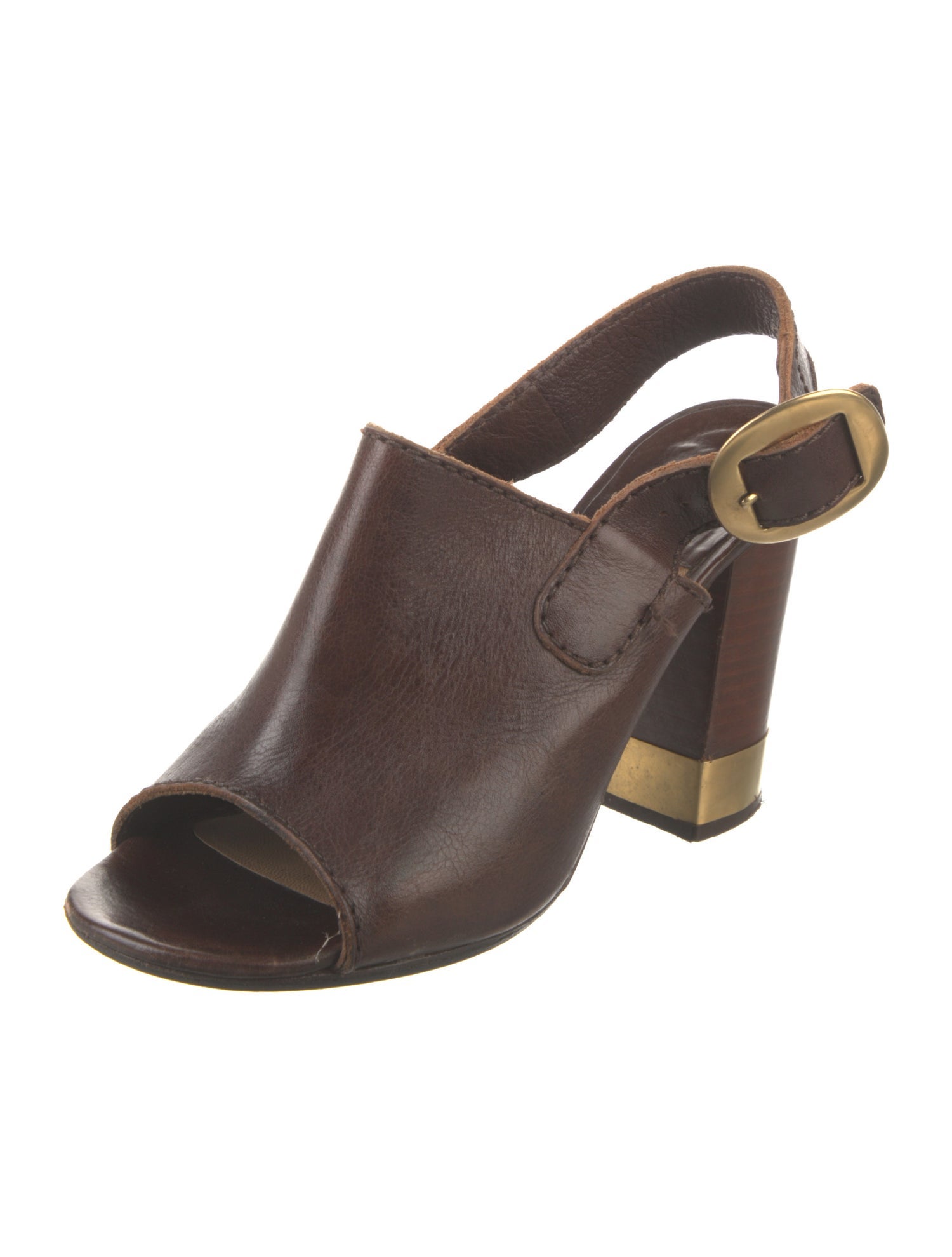 Chloé Leather Slingback Sandals