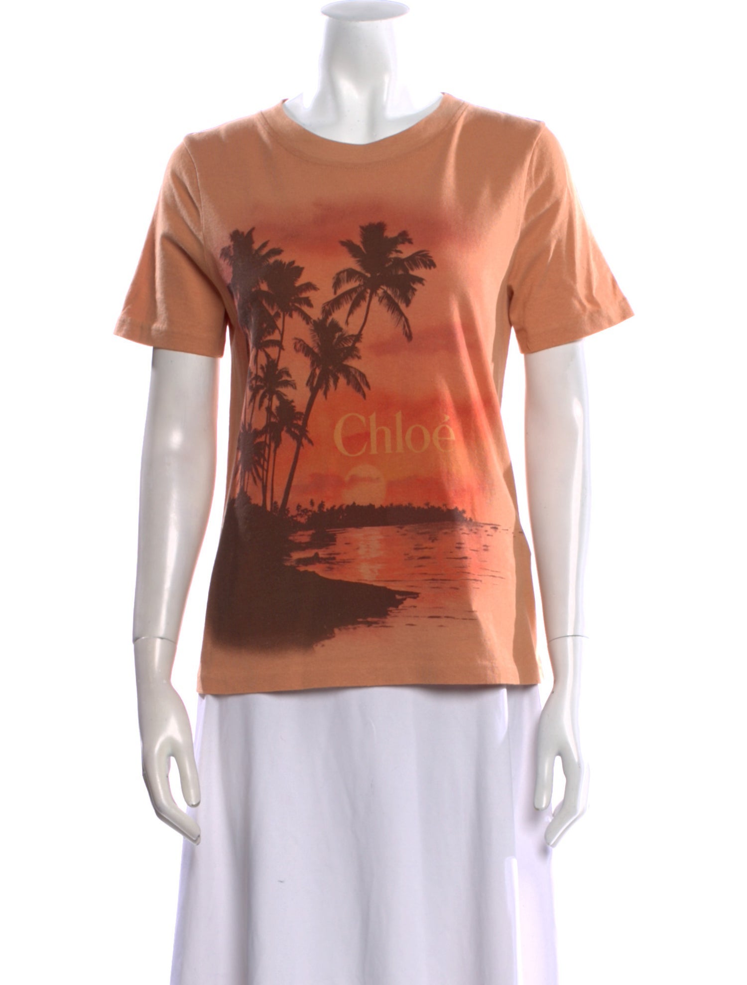 Chloé Graphic Print Crew Neck T-Shirt w/ Tags