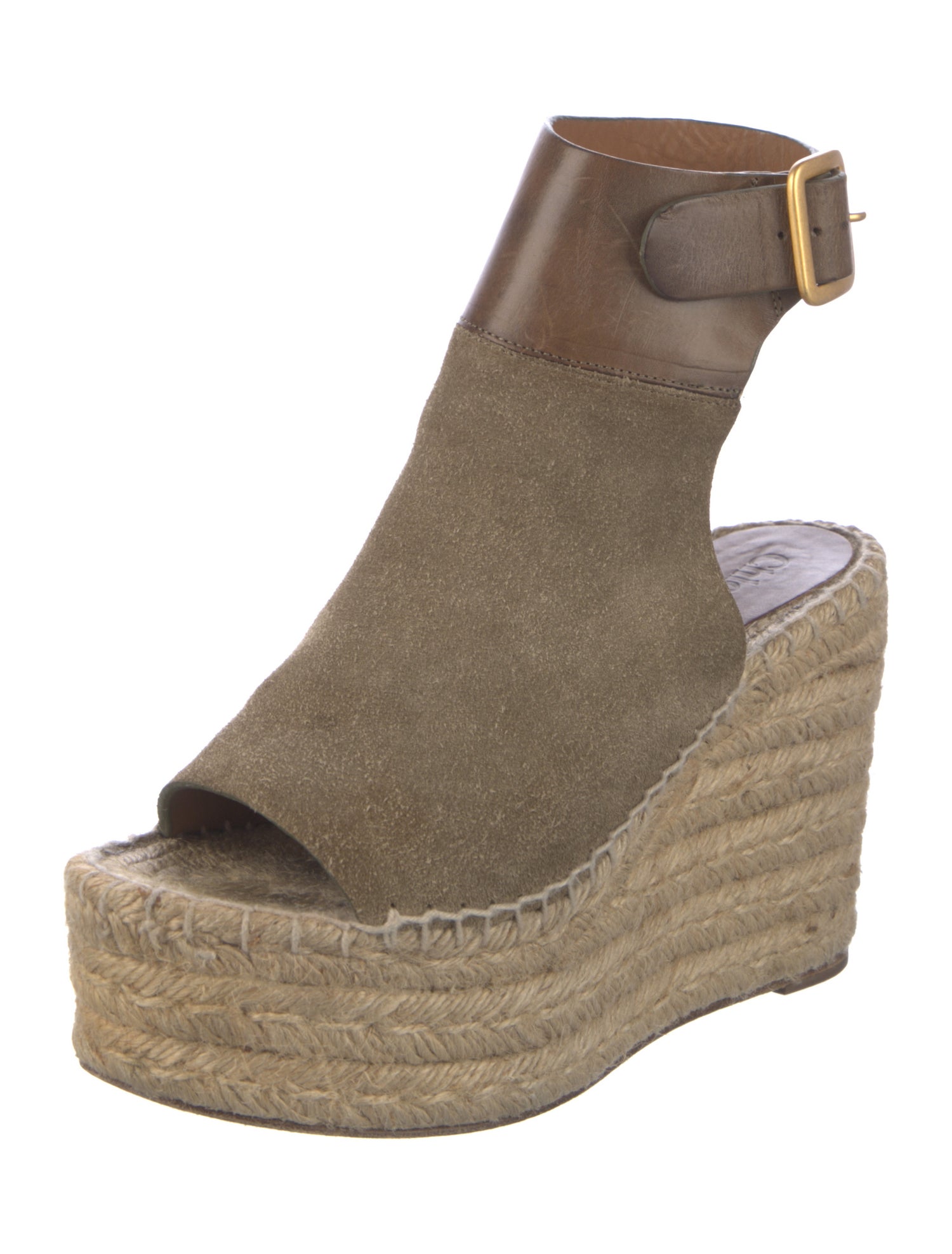 Chloé Suede Braided Accents Espadrilles