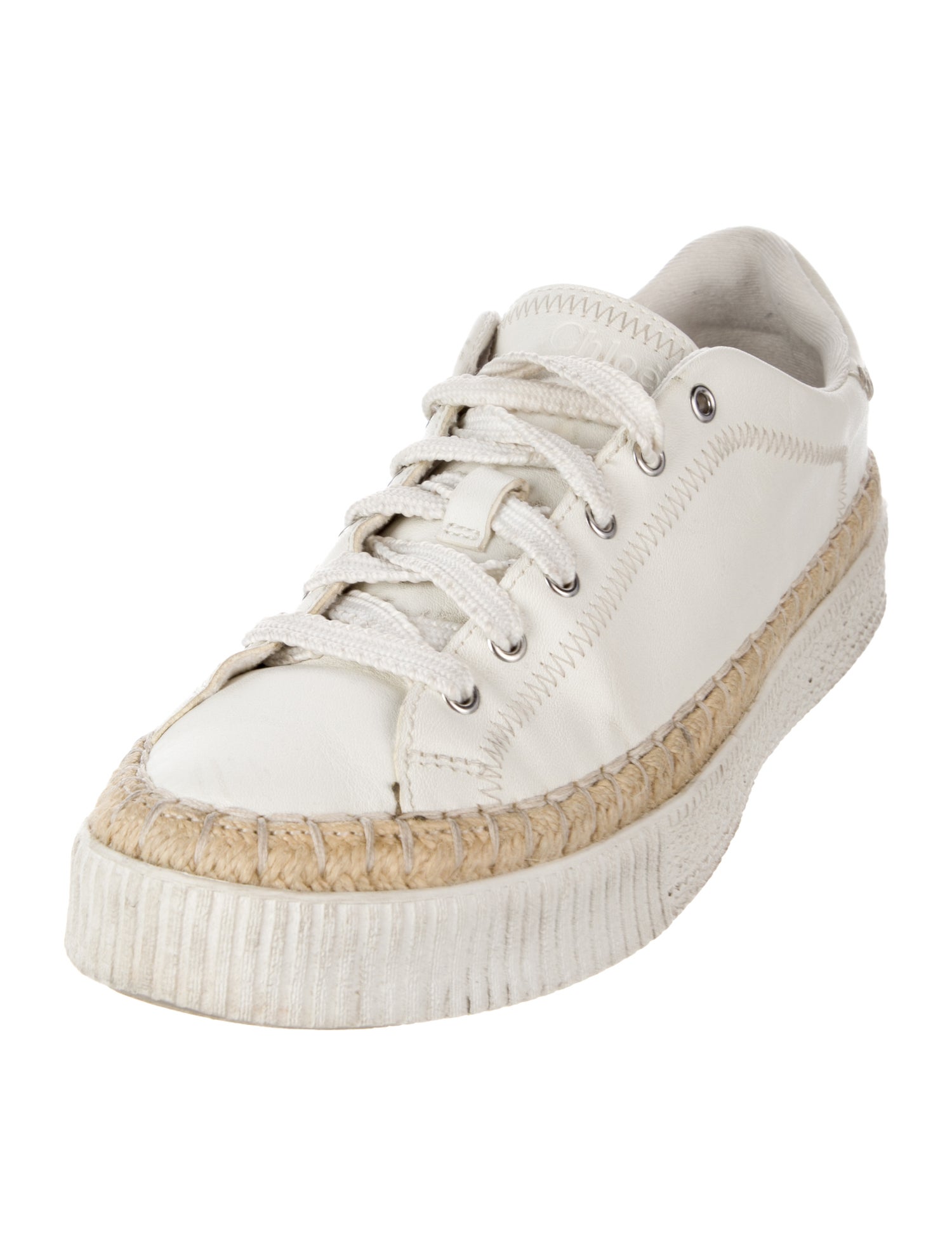 Chloé Leather Espadrille Sneakers